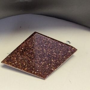 🤎 Goldstone pin brooch diamond shape, c clasp on back